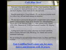 Tablet Screenshot of coldbluesteel.com